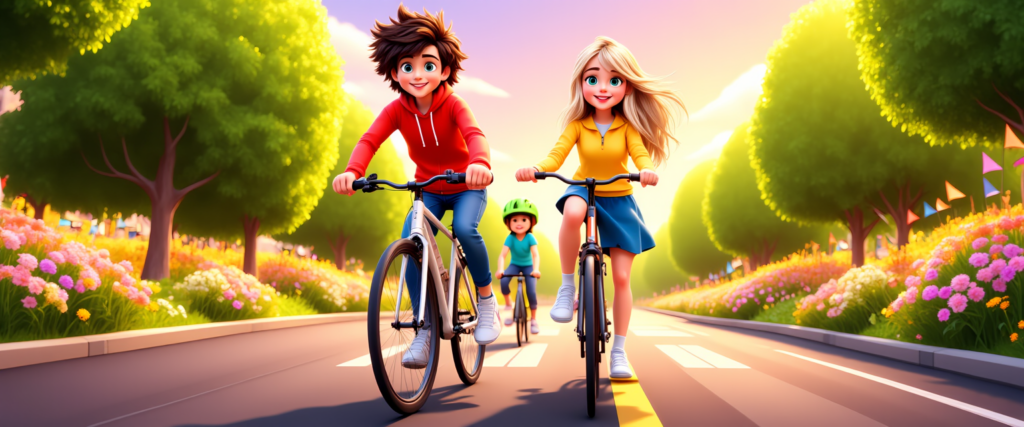 Chapter 3: The Bicycle Park Race - The Great Transportation Quest: An ESL Short Story for A2 Learners